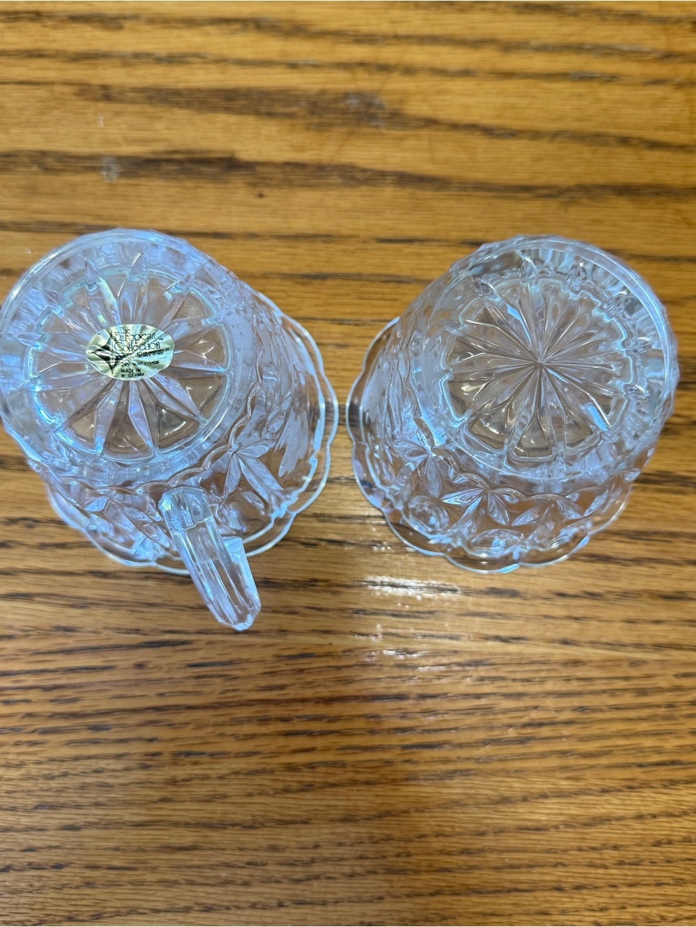 Vtg European Collection 24% Lead Crystal Frosted/etched Bird Sugar & Creamer - Picture 6 of 9